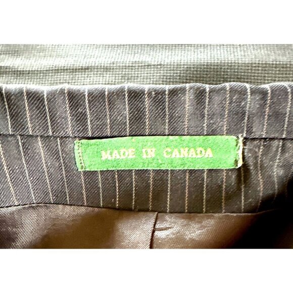 Lauren Ralph Lauren mens black pinstripe wool blazer size 40R - Picture 8 of 9